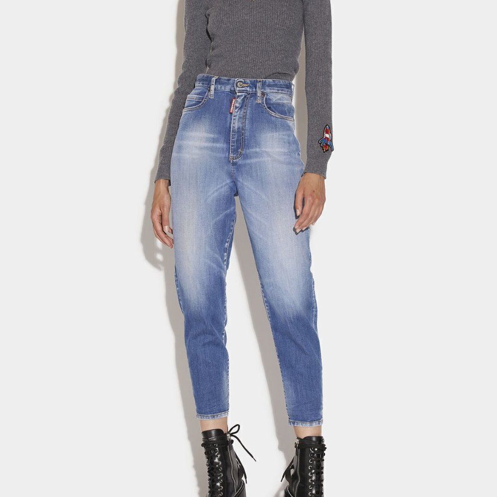 Dsquared2 5530 Women's Blue Denim Comfort 5 Pockets Skinny Jeans W30 & 3…